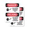 Signmission High Voltage Authorized Personnel Bilingual Danger Sign, Vinyl Decal, 10in W x 14in L, 2PK OS-2PACK-DS-D-1014-VS-1340 - alternate 1